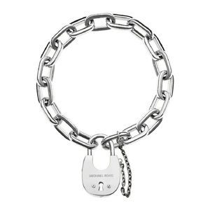⛓ Michael Kors Silver Chain Charm Lock Bracelet